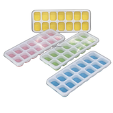 Forma Gelo Com Tampa Cubo Fundo Flexível Multiuso Cores Variadas