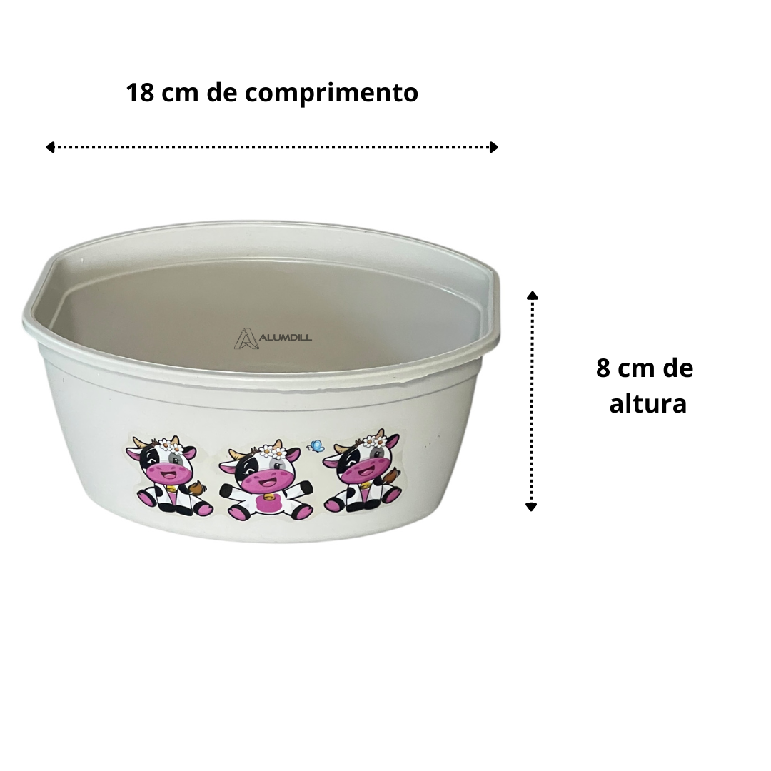 Kit 5 Potes Vaquinha Organizador Multiuso Mantimento 1,3 Litros Vasilhas Individual Avulso Plastico