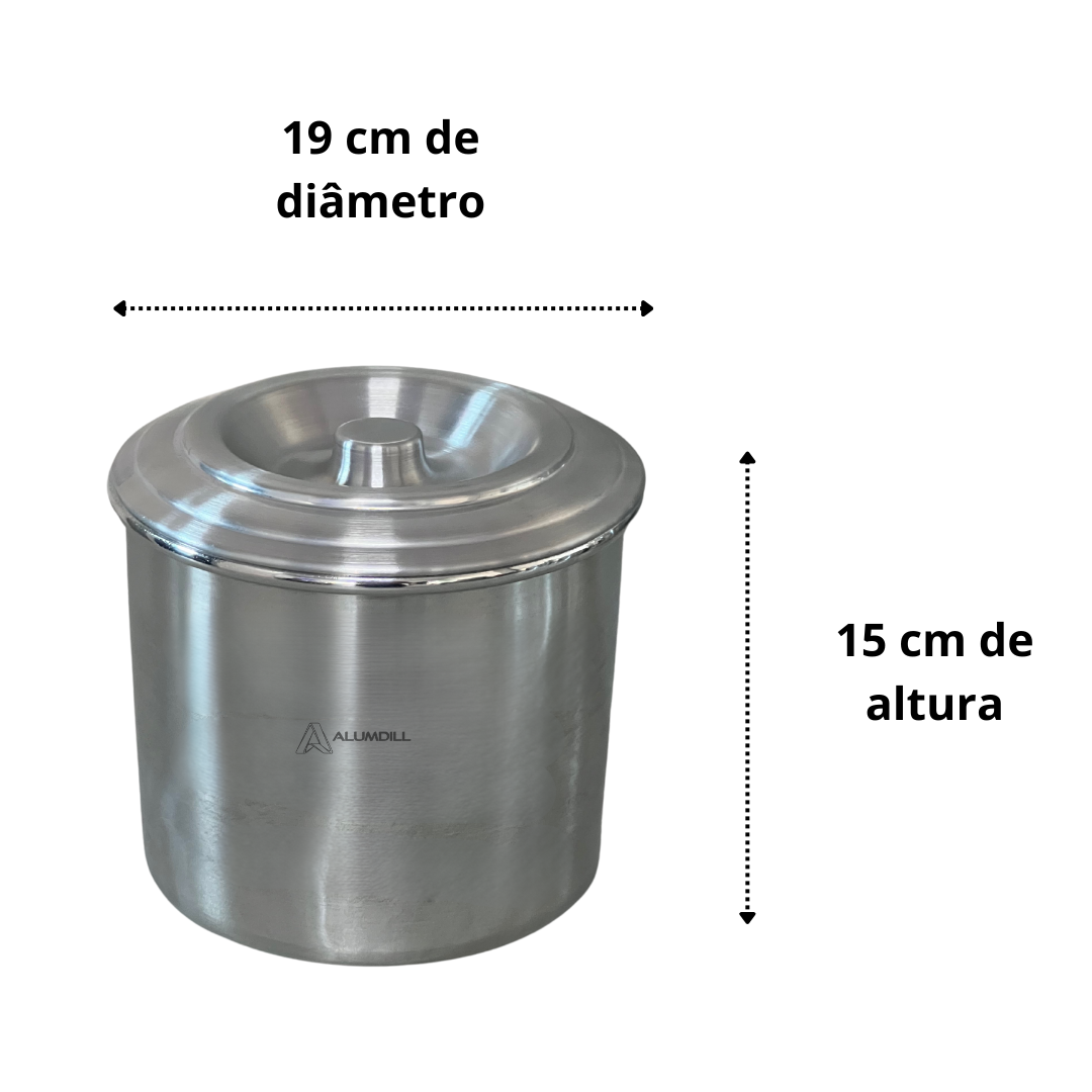 Kit Jogo De Lata Mantimento De Aluminio Porta Alimento Organização Polido