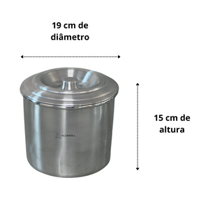 Kit Jogo De Lata Mantimento De Aluminio Porta Alimento Organização Polido