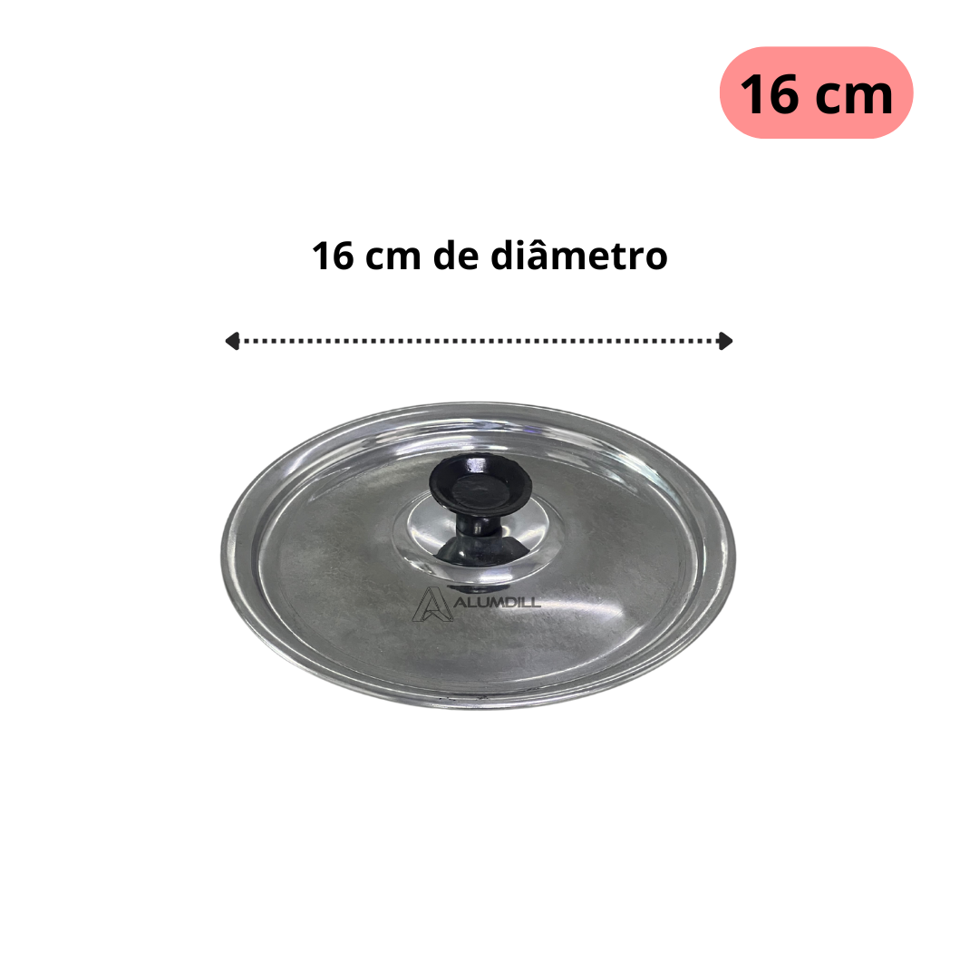 Jogo de Tampas 16 a 24 Para Panelas Aluminio com Puxador em Baquelite