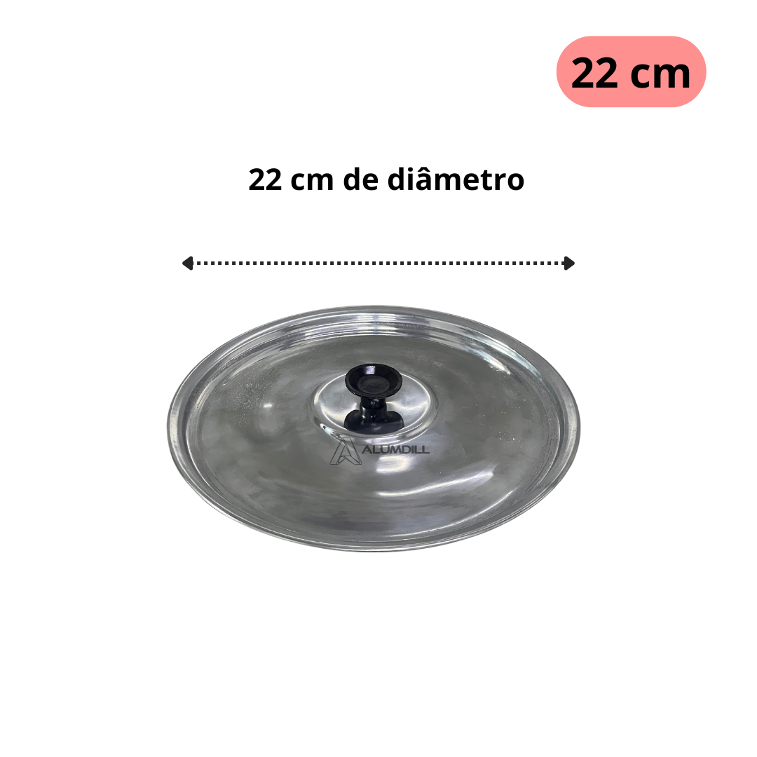 Jogo de Tampas 16 a 24 Para Panelas Aluminio com Puxador em Baquelite