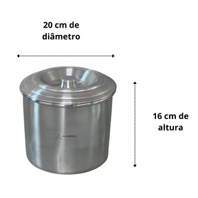 Kit Jogo De Lata Mantimento De Aluminio Porta Alimento Organização Polido