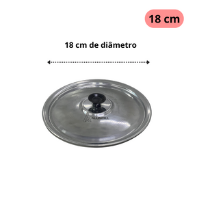 Jogo de Tampas 16 a 24 Para Panelas Aluminio com Puxador em Baquelite