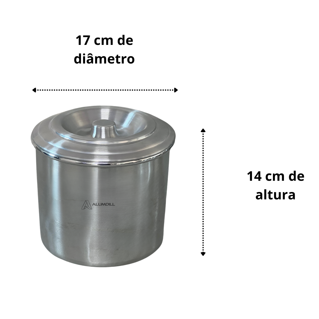 Kit Jogo De Lata Mantimento De Aluminio Porta Alimento Organização Polido