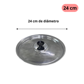 Jogo de Tampas 16 a 24 Para Panelas Aluminio com Puxador em Baquelite