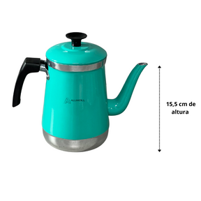 Jogo de Bule com 6 Xícaras e Bandeja Café Retro Verde