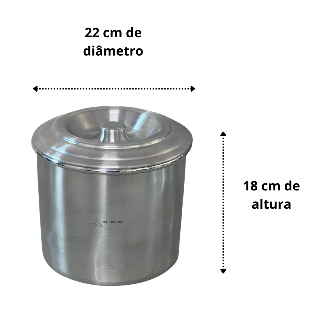 Kit Jogo De Lata Mantimento De Aluminio Porta Alimento Organização Polido