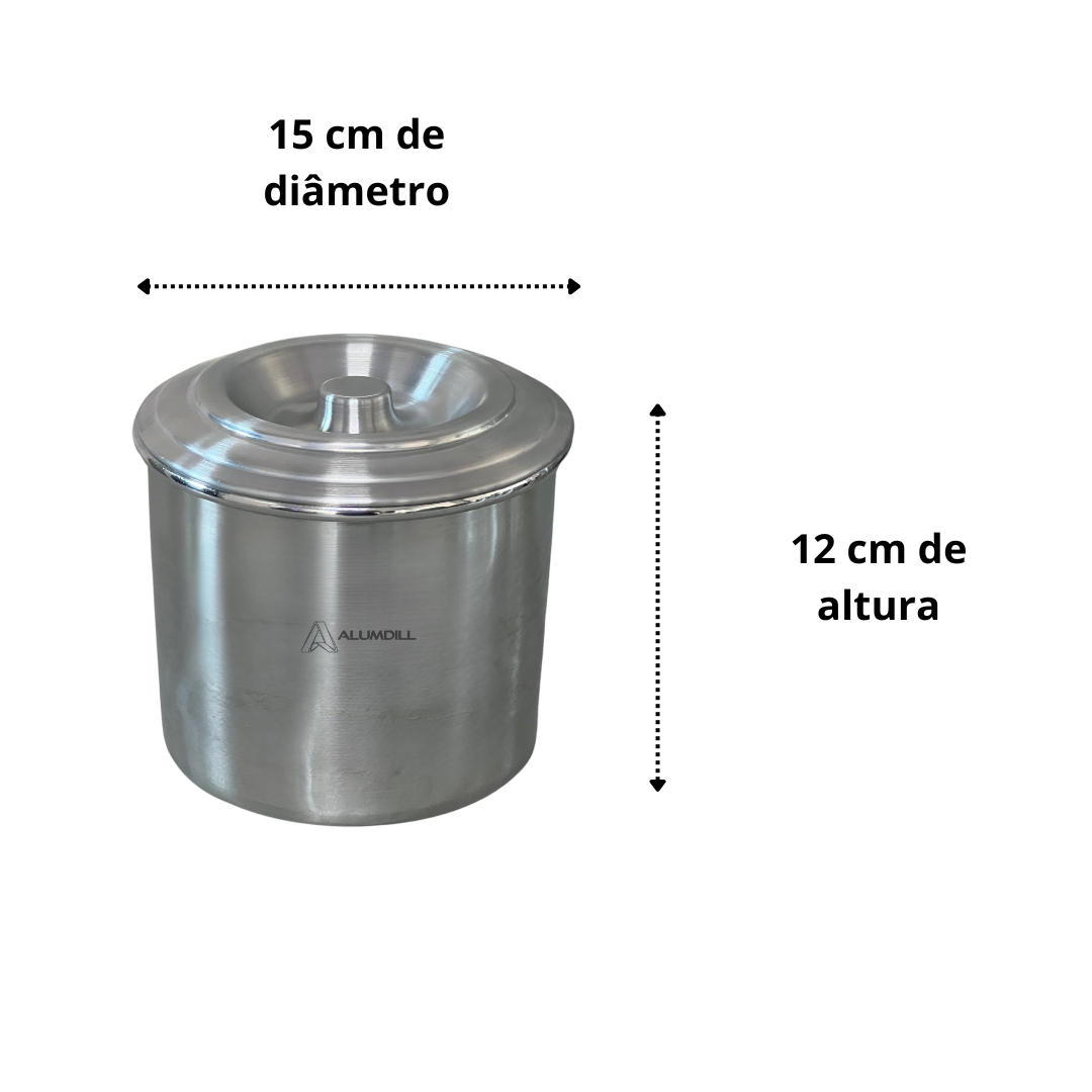 Kit Jogo De Lata Mantimento De Aluminio Porta Alimento Organização Polido