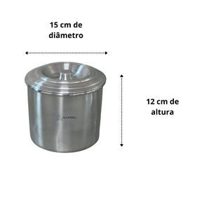 Kit Jogo De Lata Mantimento De Aluminio Porta Alimento Organização Polido