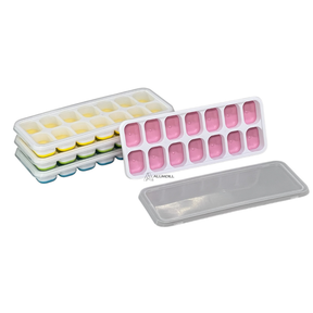 Forma Gelo Com Tampa Cubo Fundo Flexível Multiuso Cores Variadas