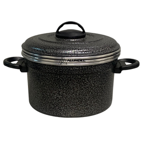 Banho Maria Panela a Vapor 3 Em 1 Preto Craqueado