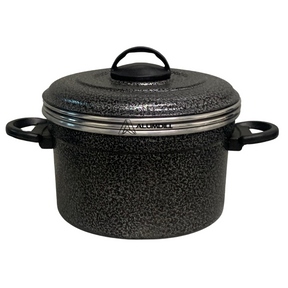 Banho Maria Panela a Vapor 3 Em 1 Preto Craqueado